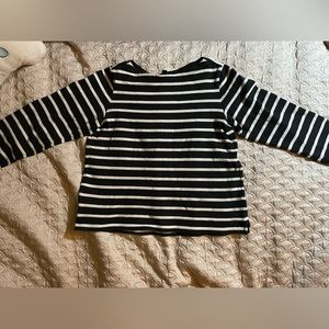 Uniqlo y2k striped black and white long sleeve